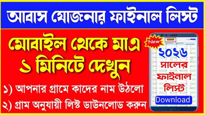 Awas Yojana List West Bengal 2026
